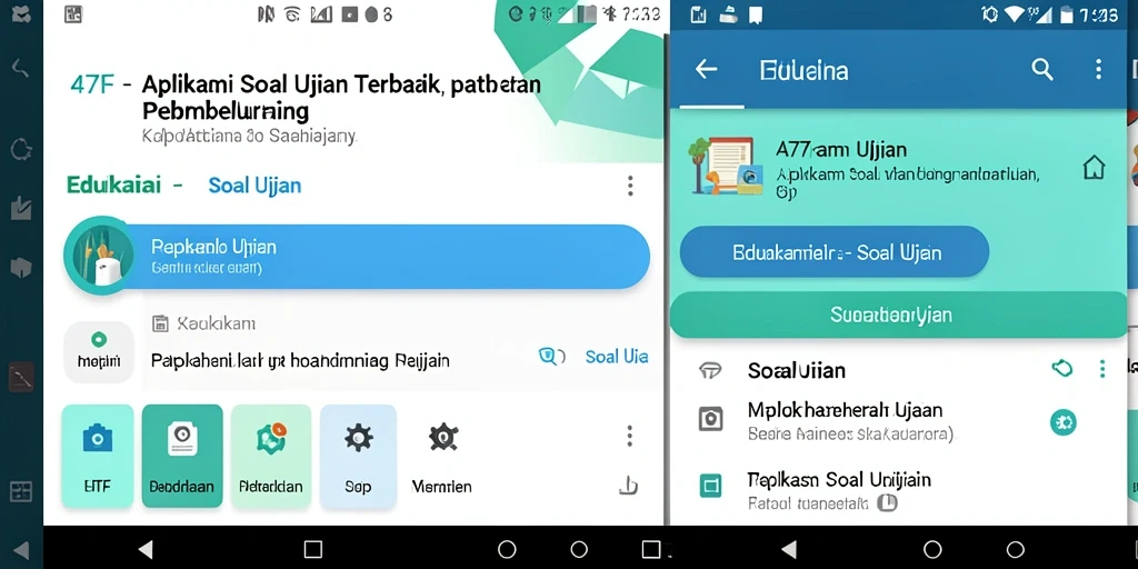 Tampilan antarmuka aplikasi 47F untuk Soal Ujian yang interaktif.