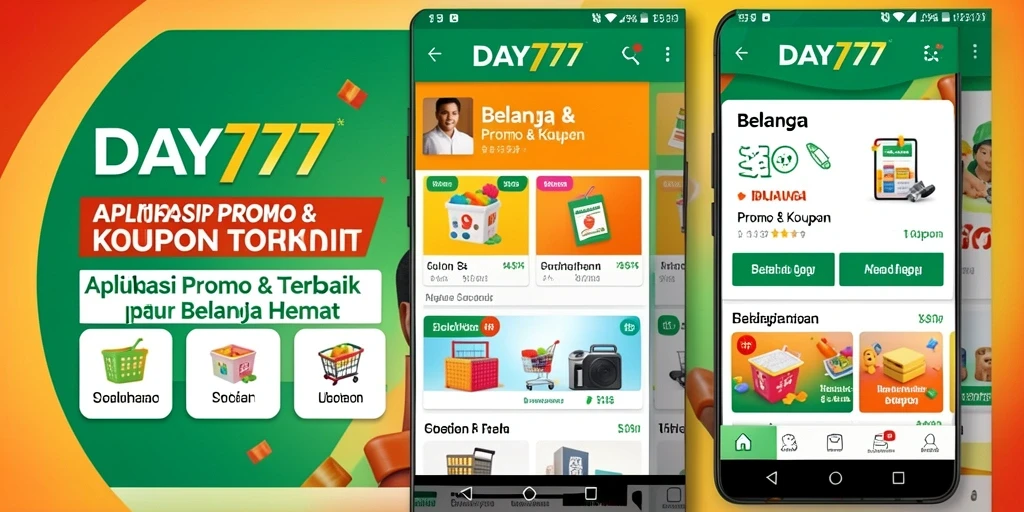 Tampilan antarmuka aplikasi DAY777 dengan berbagai promo menarik.