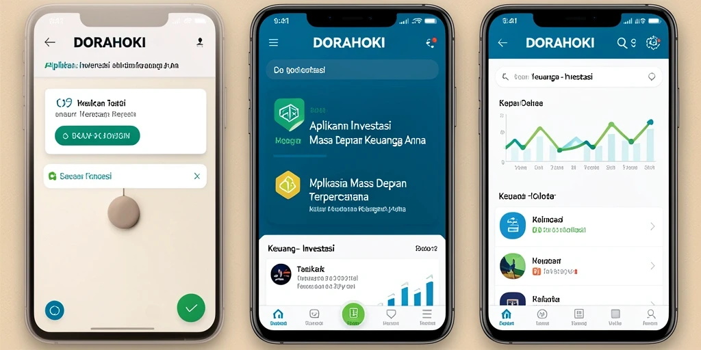Antarmuka pengguna DORAHOKI yang intuitif untuk investasi yang lebih baik.