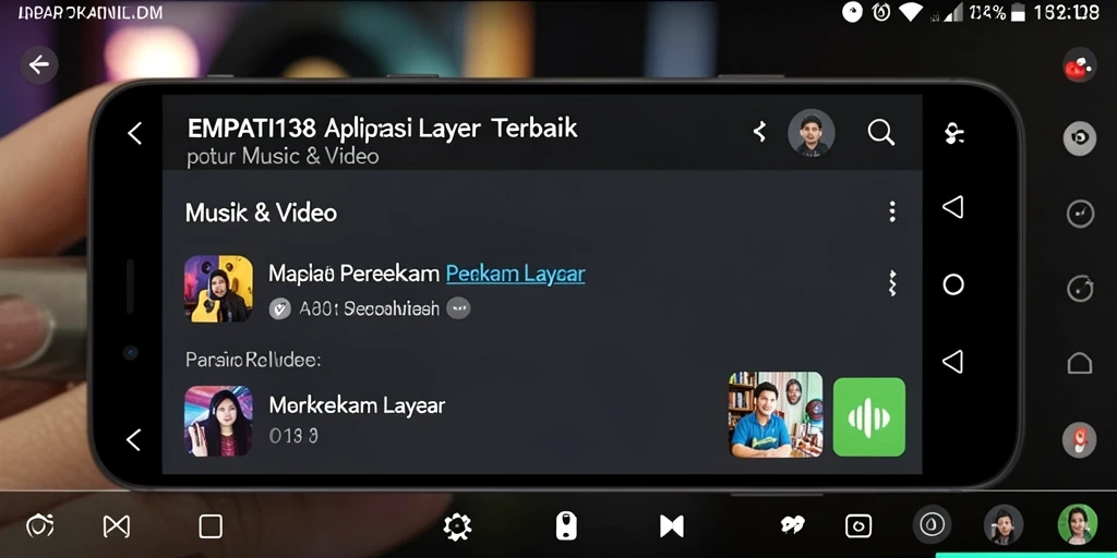 Antarmuka aplikasi EMPATI138 untuk perekaman layar yang sederhana dan efektif.