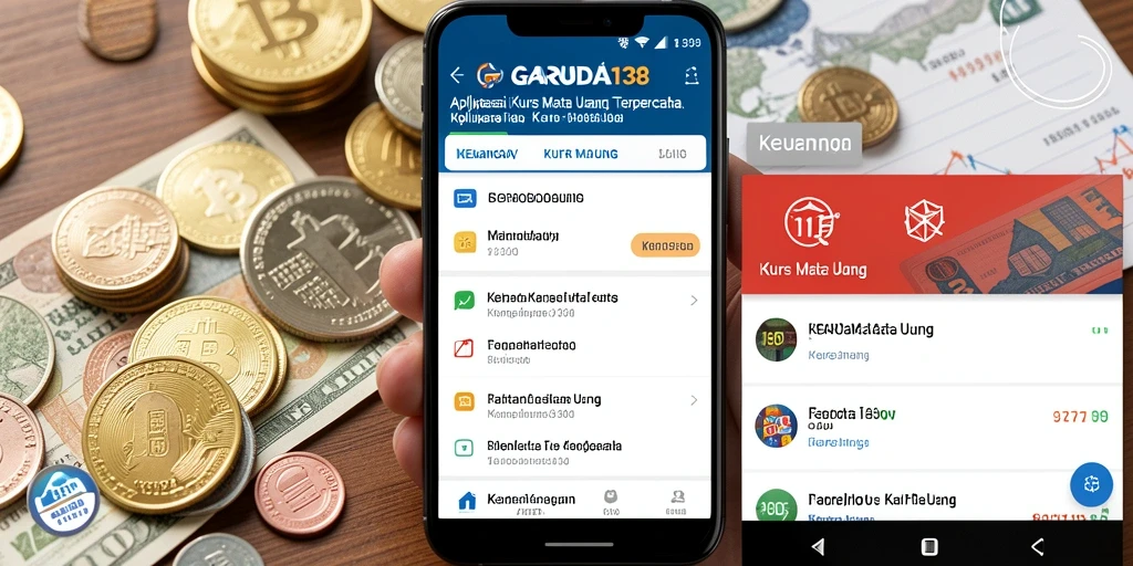 Tampilan antarmuka aplikasi GARUDA138 untuk kurs mata uang.