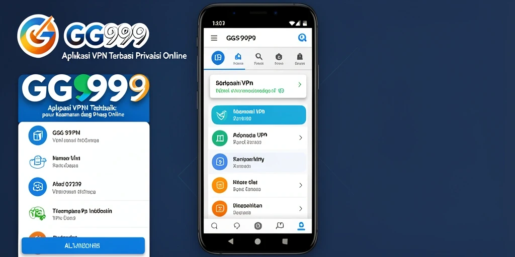 Antarmuka aplikasi VPN GG999 yang intuitif dan user-friendly.