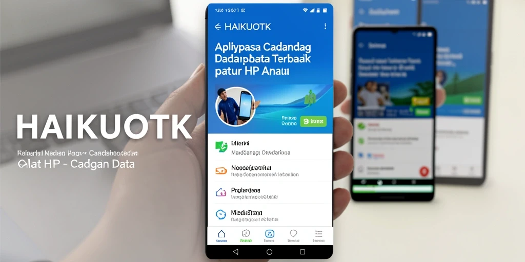Antarmuka HAIKUOTK menampilkan fungsi cadangan data yang efisien dan responsif.
