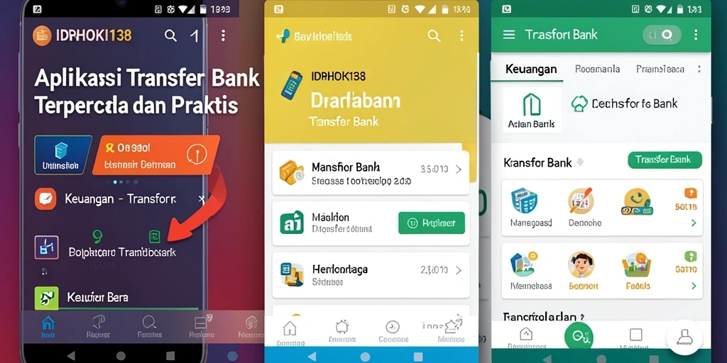 Tampilan antarmuka IDRHOKI138 saat melakukan transfer bank dengan mudah.