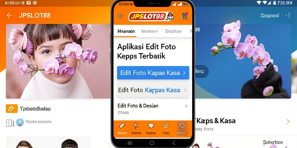 Tampilan antarmuka aplikasi JPSLOT88 yang user-friendly dalam edit foto.