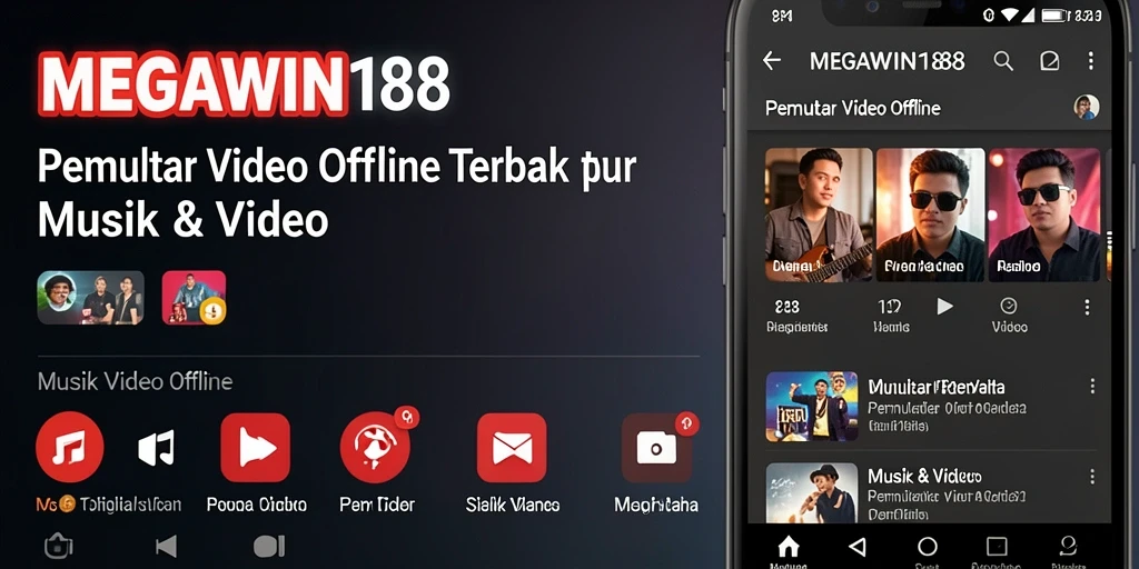 Antarmuka MEGAWIN188 untuk pemutar video offline yang menarik.