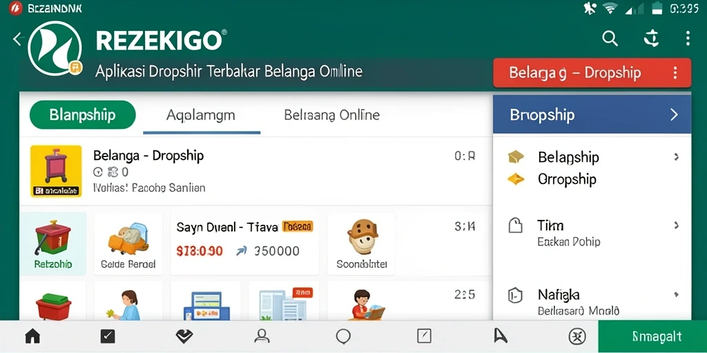 Tampilan antarmuka aplikasi REZEKIGO yang modern dan fungsional.