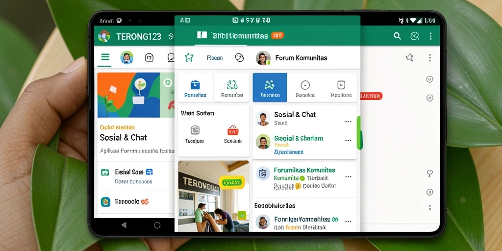 Tampilan antarmuka aplikasi Forum Komunitas TERONG123.
