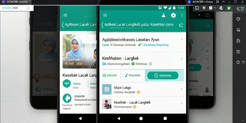 Tampilan antarmuka aplikasi Lacak Langkah WOW388 yang menarik.