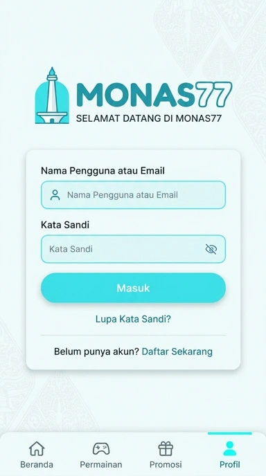 Masuk Akun monas77 untuk Pengguna Android